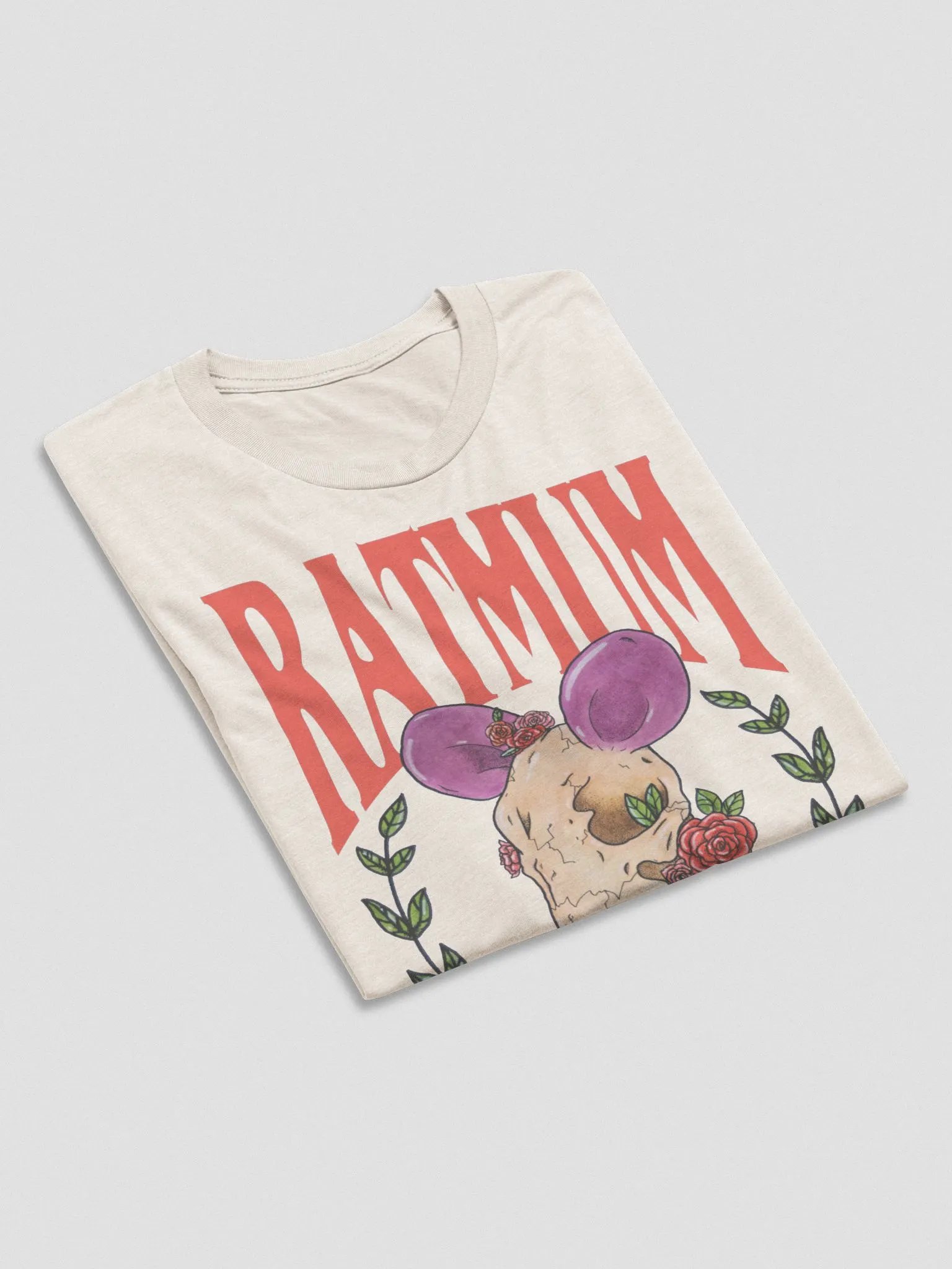 AJA X RAT - Wreathed Skull T-Shirt (Oatmeal) product image (6)