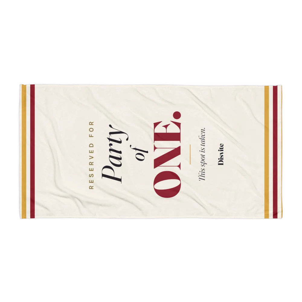 "Party of One" Beach Towel product image (1)
