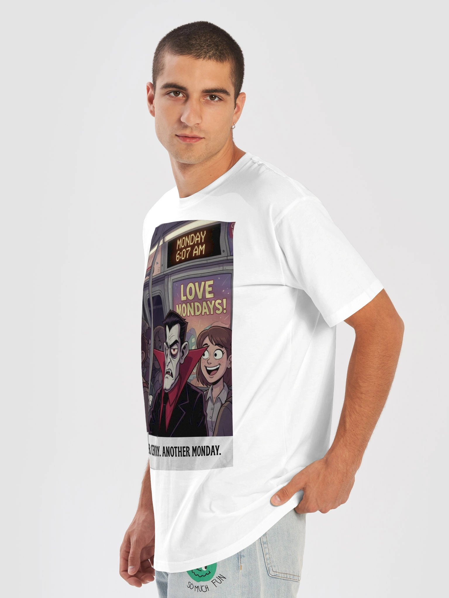 Another Century. Another Monday. Vampire Commute Shirt – Gothic Streetwear Apparel product image (7)