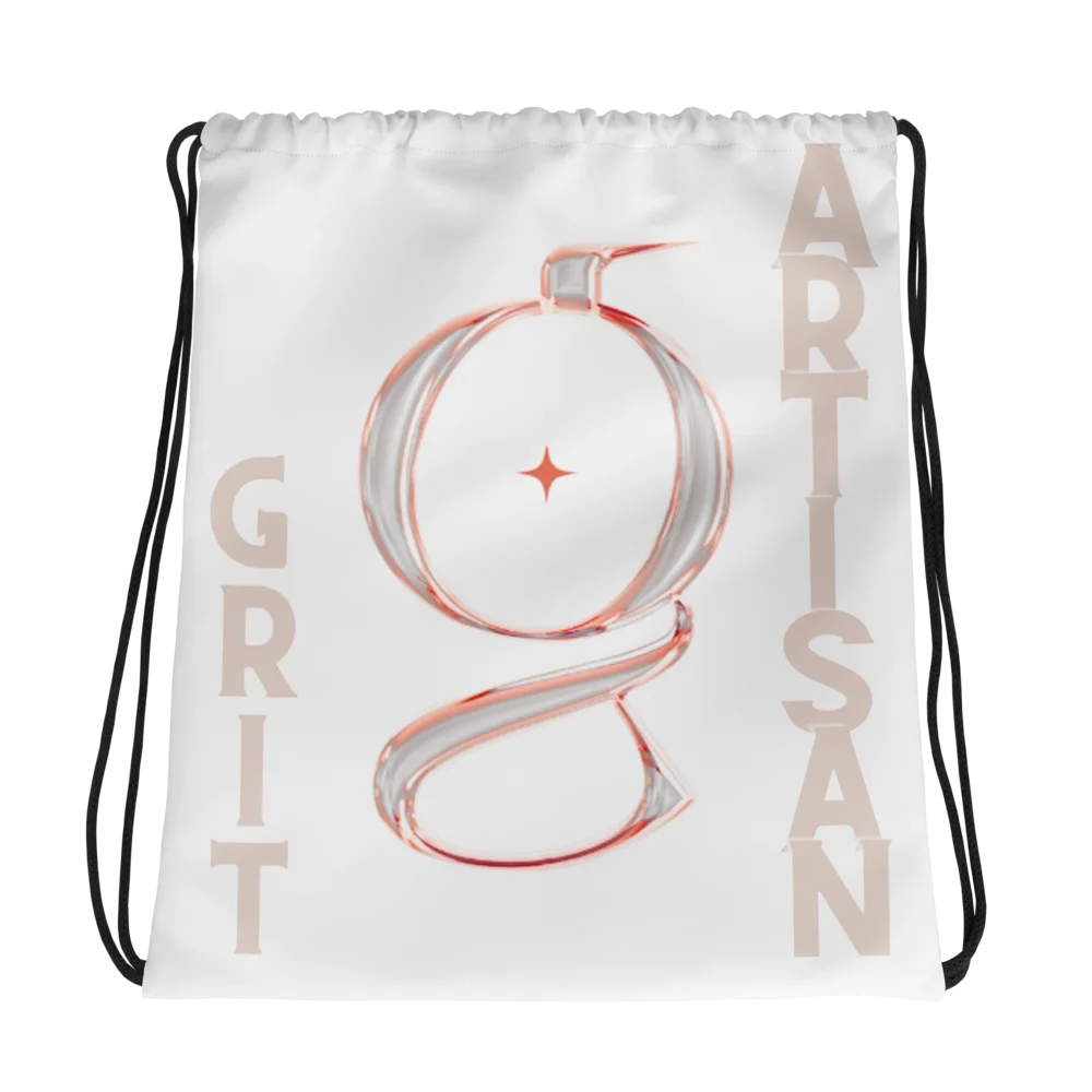 GRIT ARTISAN Rose-Gold Signature G Drawstring Bag product image (1)