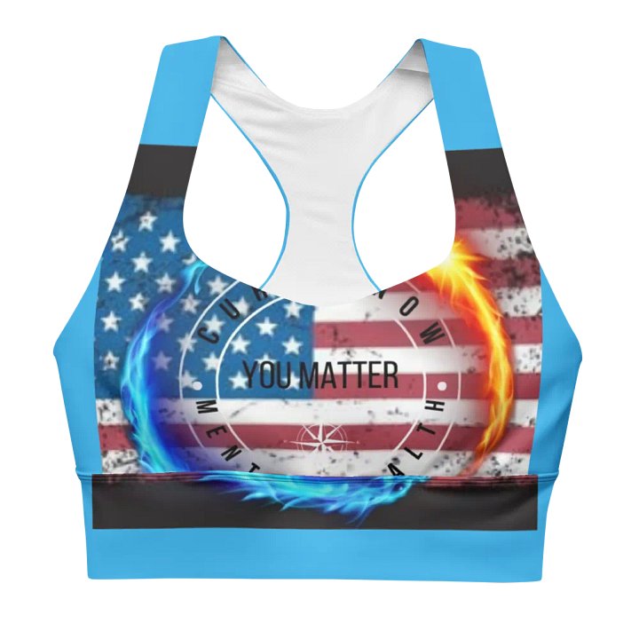 you matter sports bra - Deep Sky Blue product image (1)