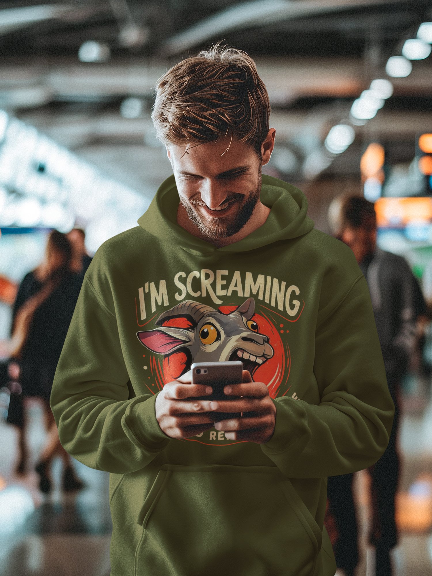 I’m Screaming – Official Sofa Squad GOAT Reaction Cotton Unisex Hoodie product image (7)
