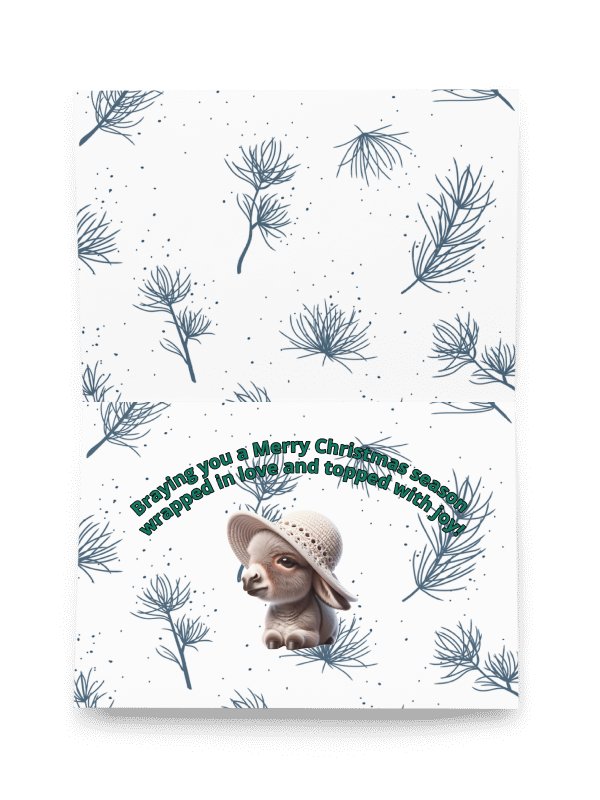 Festive Christmas Card With Donkey Image product image (4)