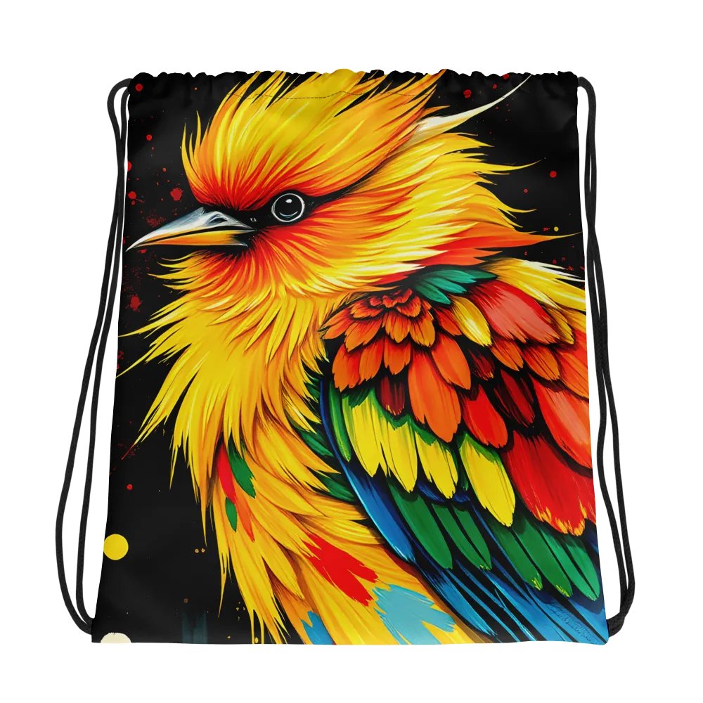 Fiery Plumage All-Over Drawstring Bag product image (1)