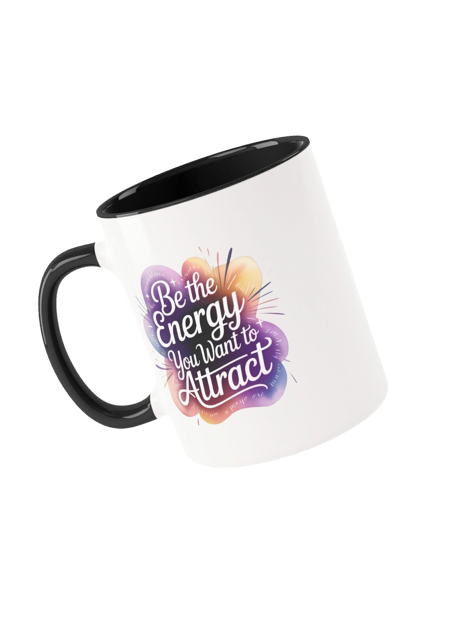 Be The Energy You Want To Attract Motivational Mug - with Color Inside product image (3)