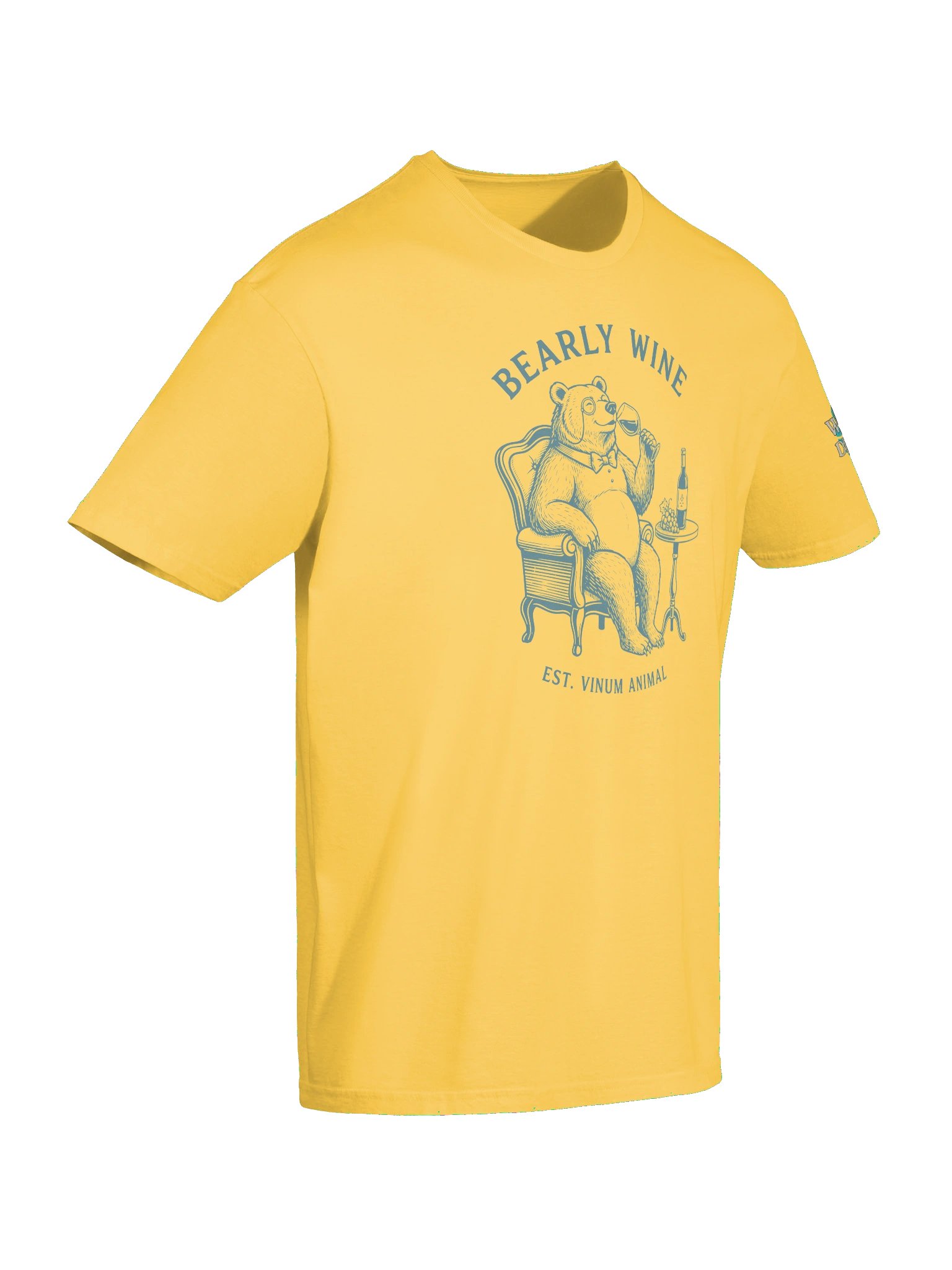 Bearly Wine Vintage Bear Drinking Wine Funny Pun Bar Art Tee product image (10)