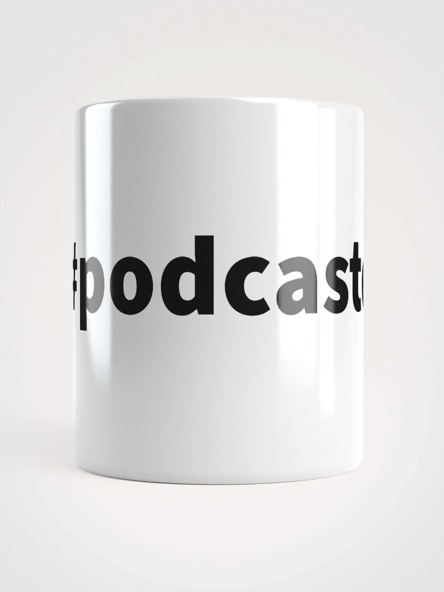 Podcaster Hashtag Ceramic Mug - White product image (2)