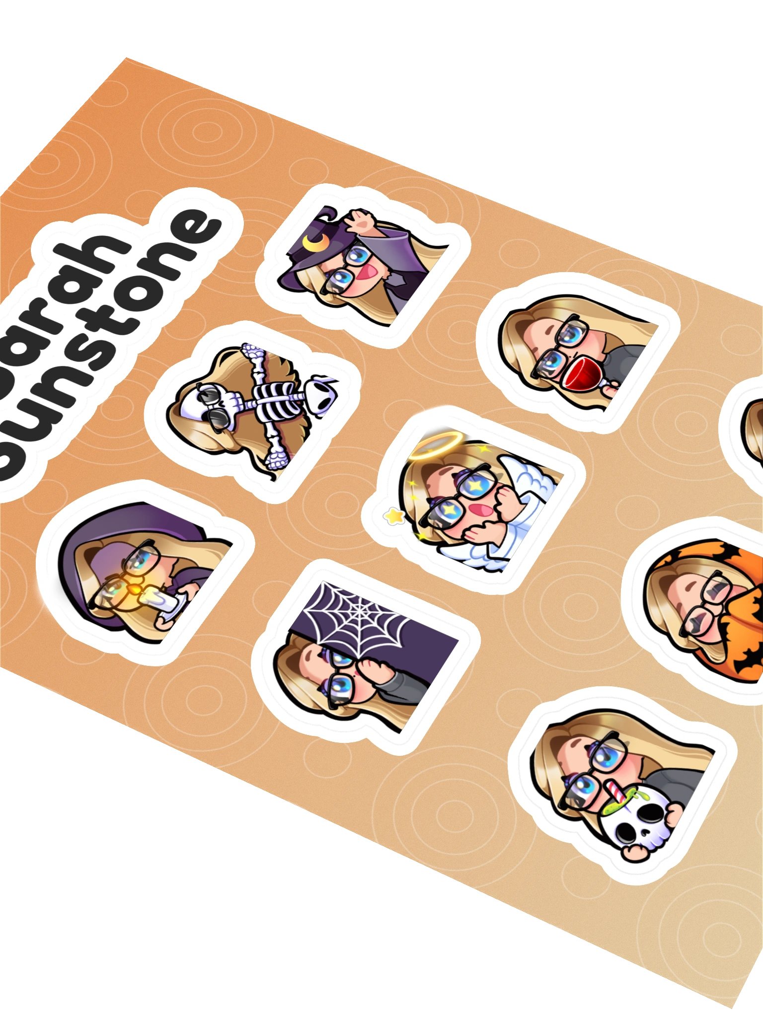 Spooky Emote Sticker Sheet (B) product image (2)