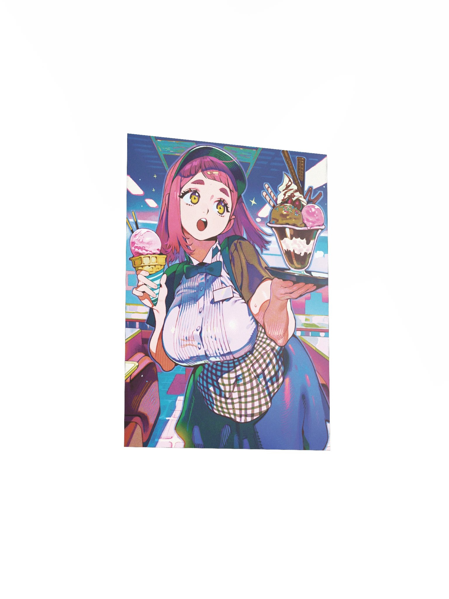 Awed Ice Cream Girl Print product image (3)