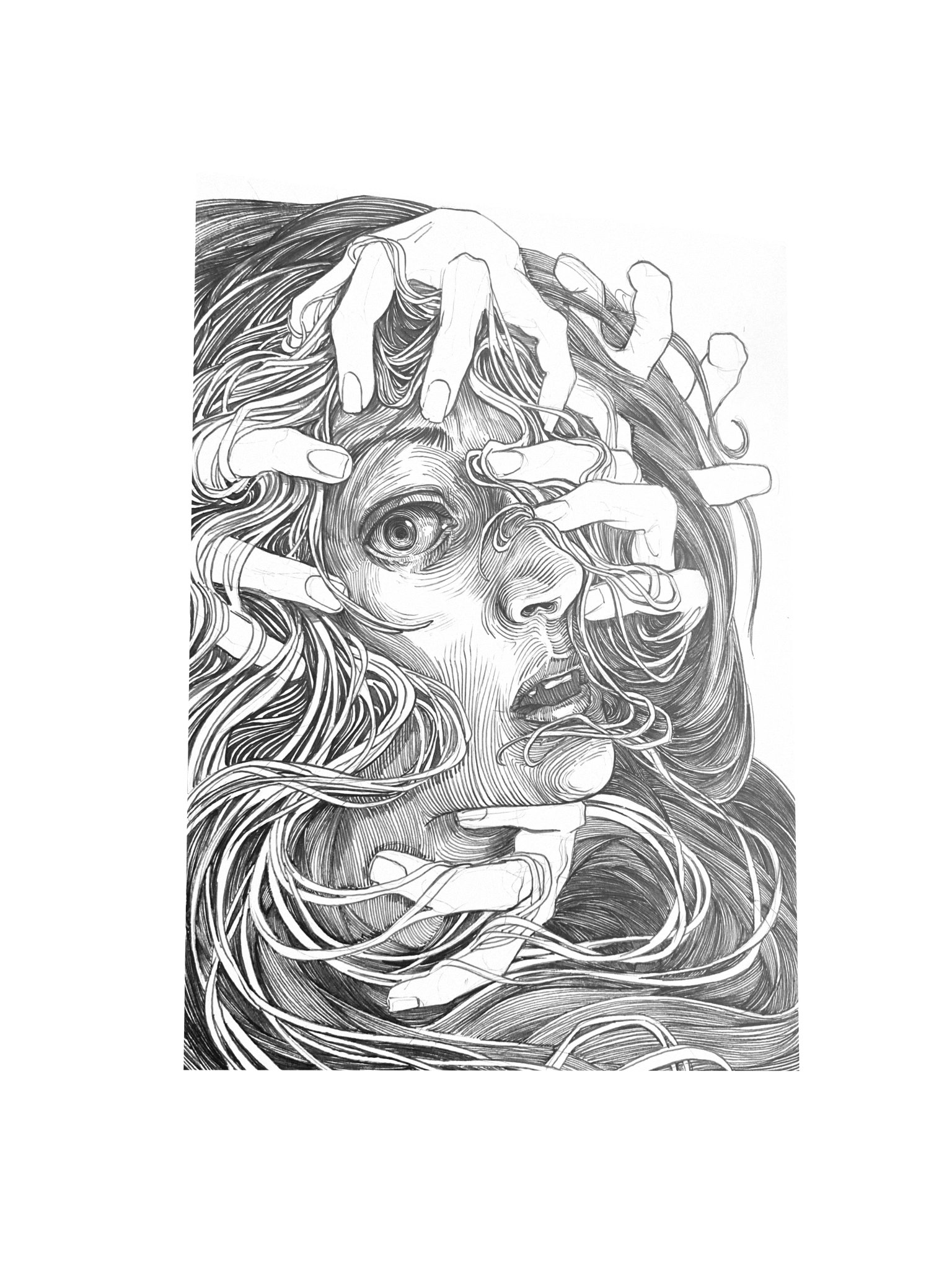 Inktober art. “Panic” (Poster) product image (3)