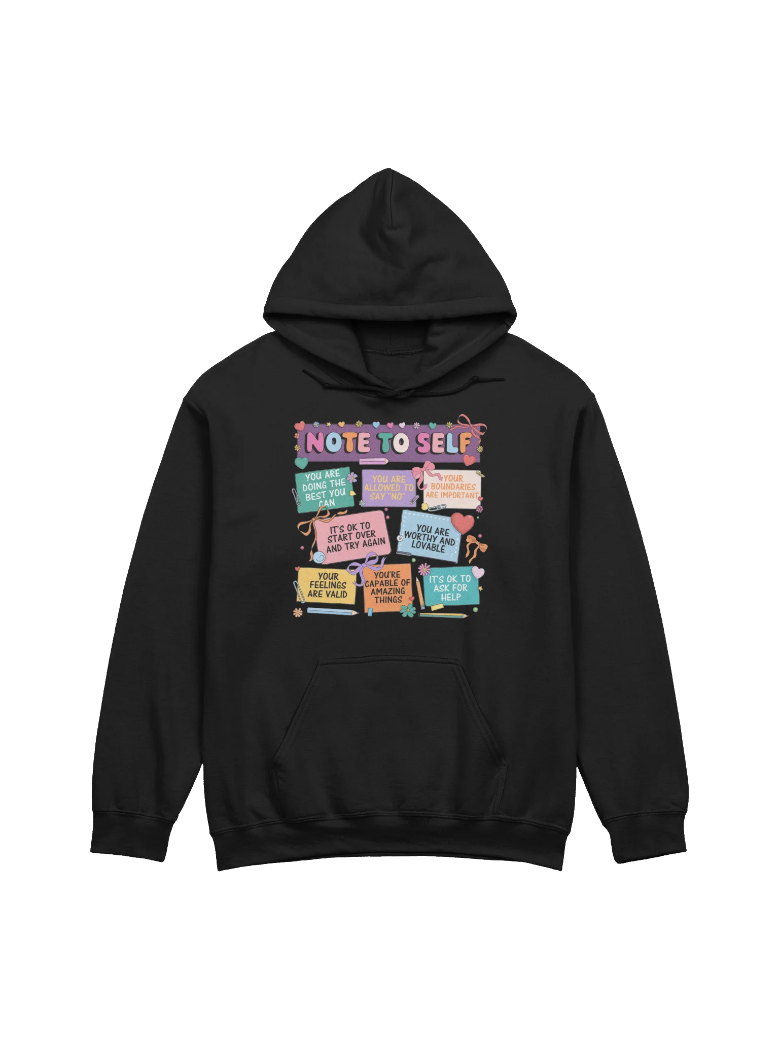 Note To Self – Mental Health Awareness Hoodie product image (1)