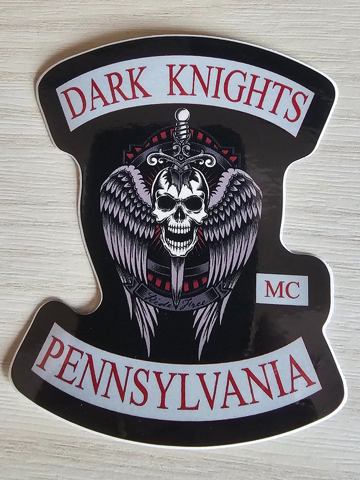Dark Knights MC Sticker (BLACK) - (MMM27 PREORDER ONLY) product image (1)