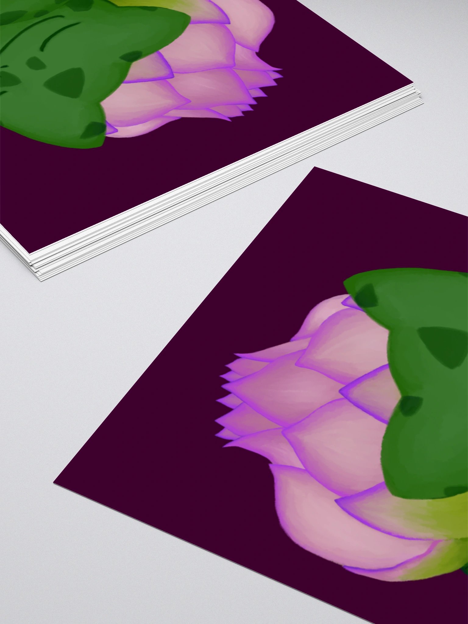 Lotus Frog Sticker (Dark Pink Background) product image (12)