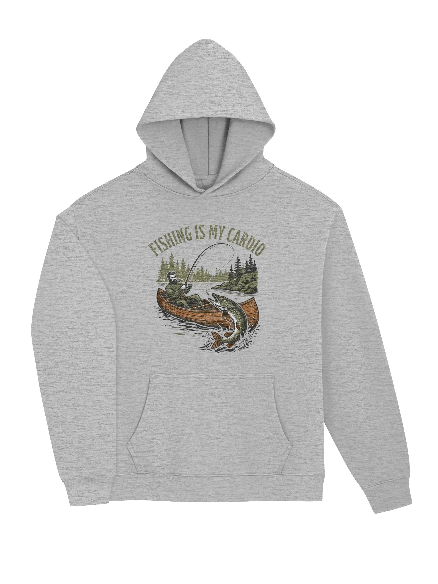 Premium Relaxed Hoodie (Unisex) - "Fishing is my Cardio" Design product image (27)