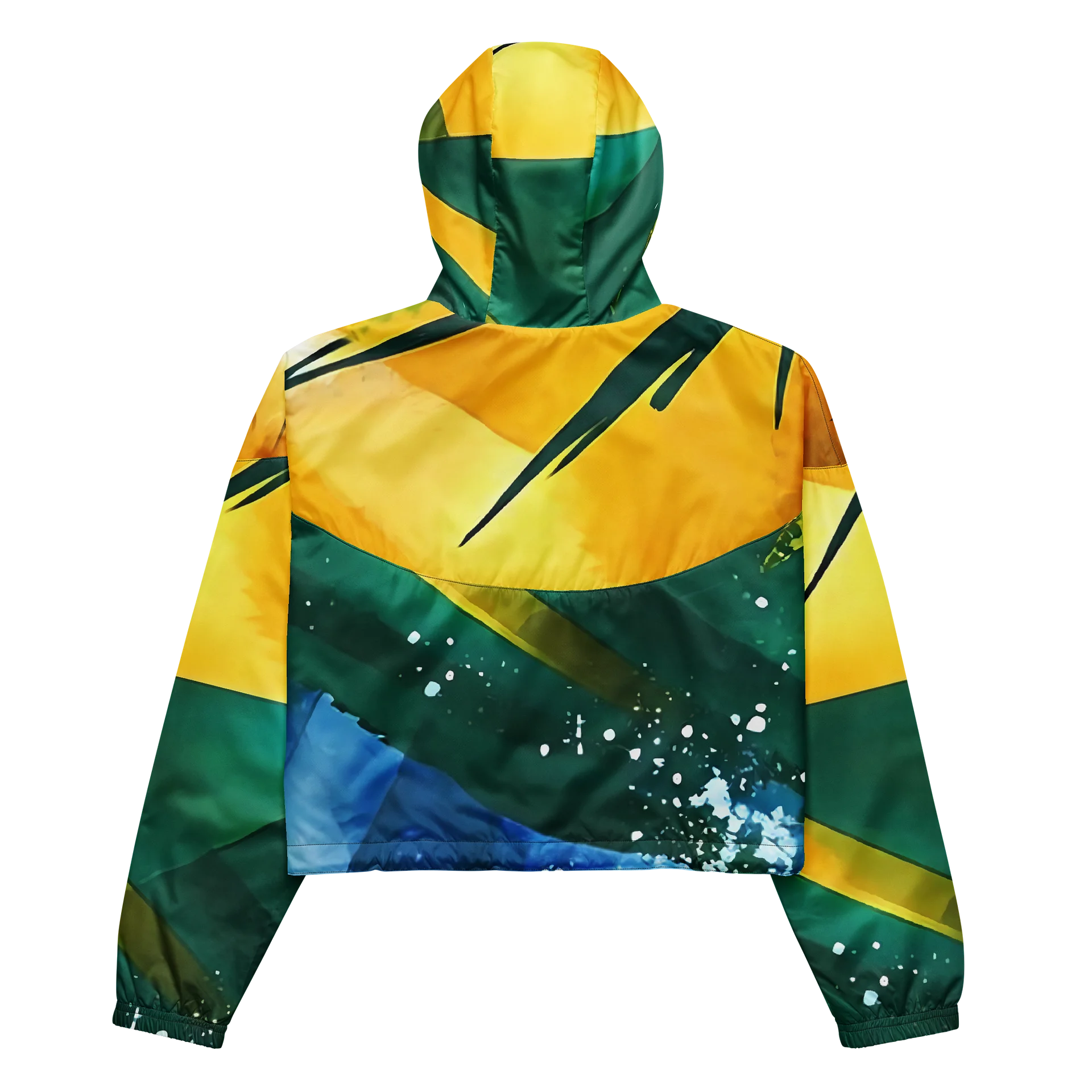 Abstract Diplomat Print - Sport SVG - Caribbean Apples | Women's Cropped Windbreaker product image (3)