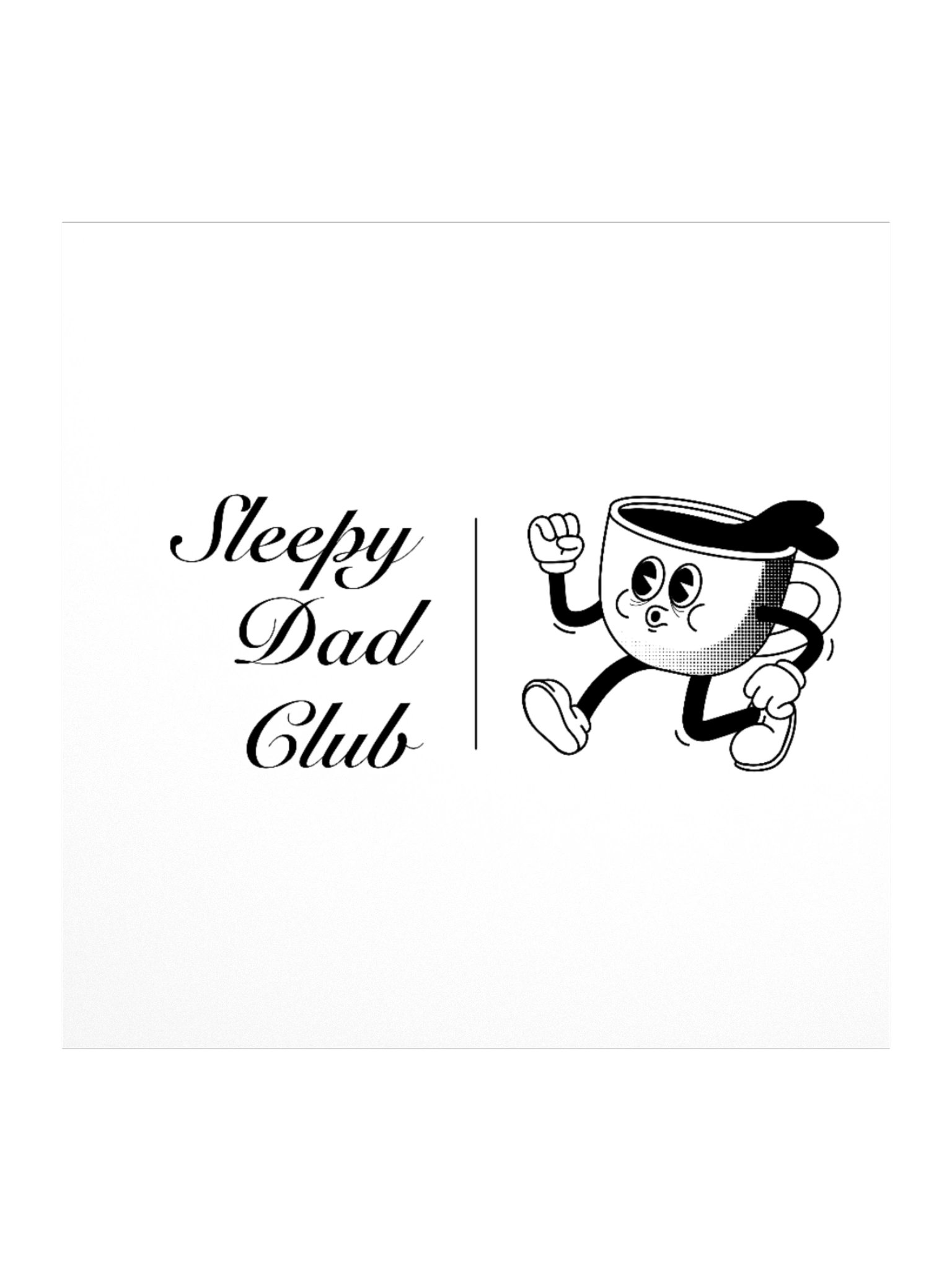 Sleepy Dad Club | Tired Espresso Logo Sticker product image (1)