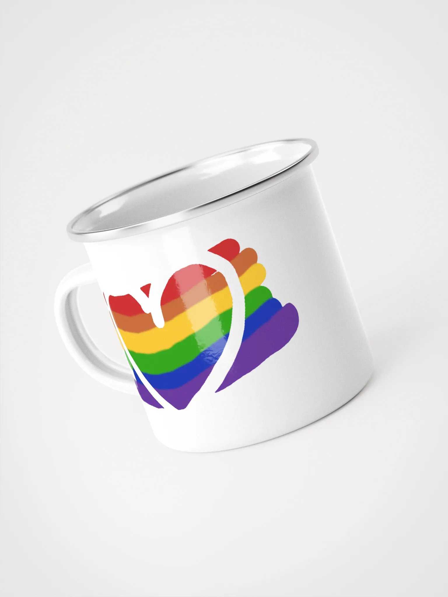 Rainbow Heart Enamel Mug product image (5)