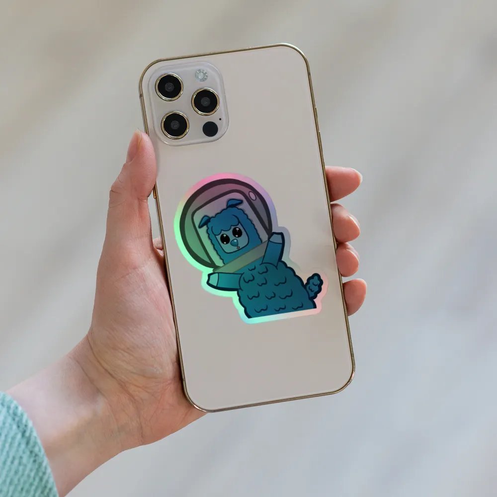 Cosmic Llama Holographic Sticker Set product image (8)