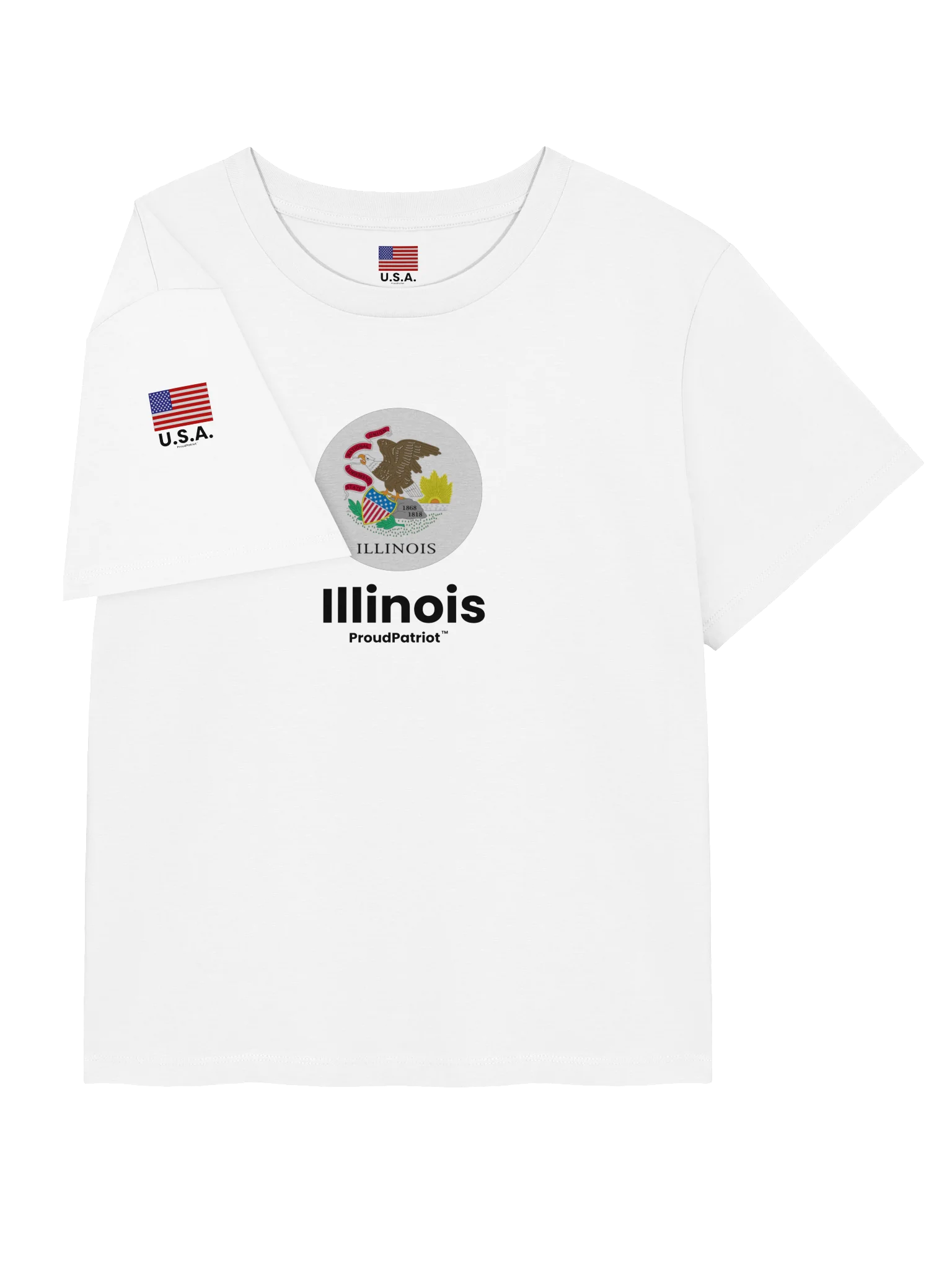 Illinois Women's Ribbed Neck T-Shirt product image (7)