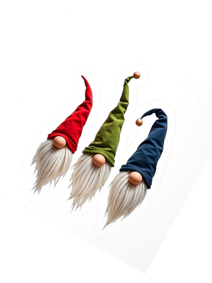 Triple Cute Gnomes - Cut Sticker product image (2)
