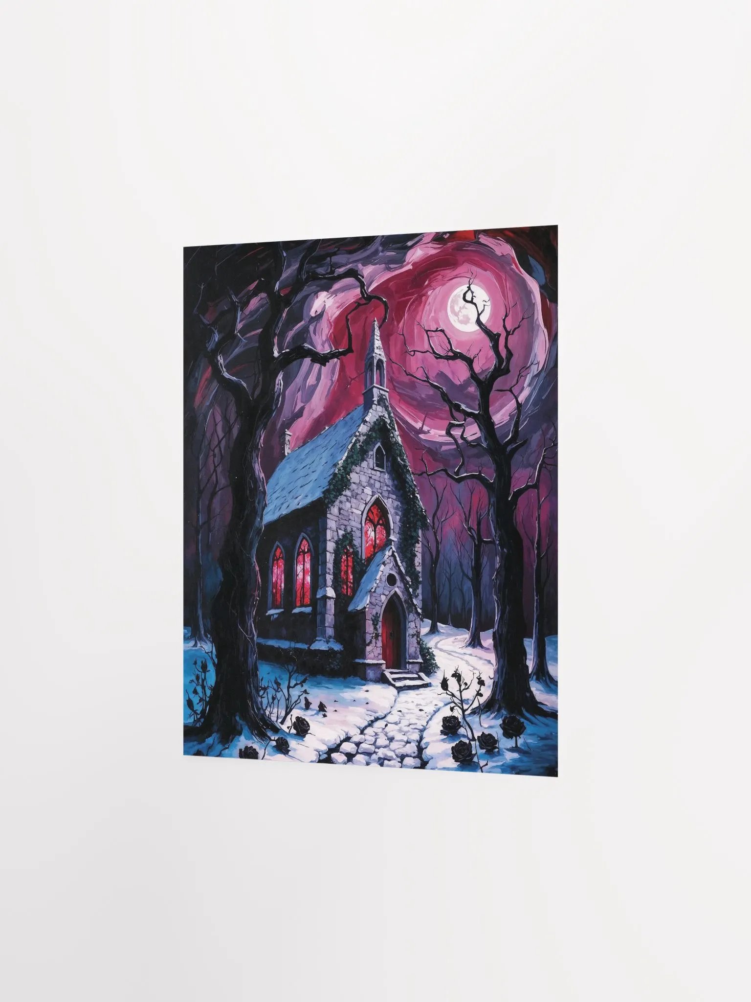 Gothic Moonlit Church Poster product image (8)