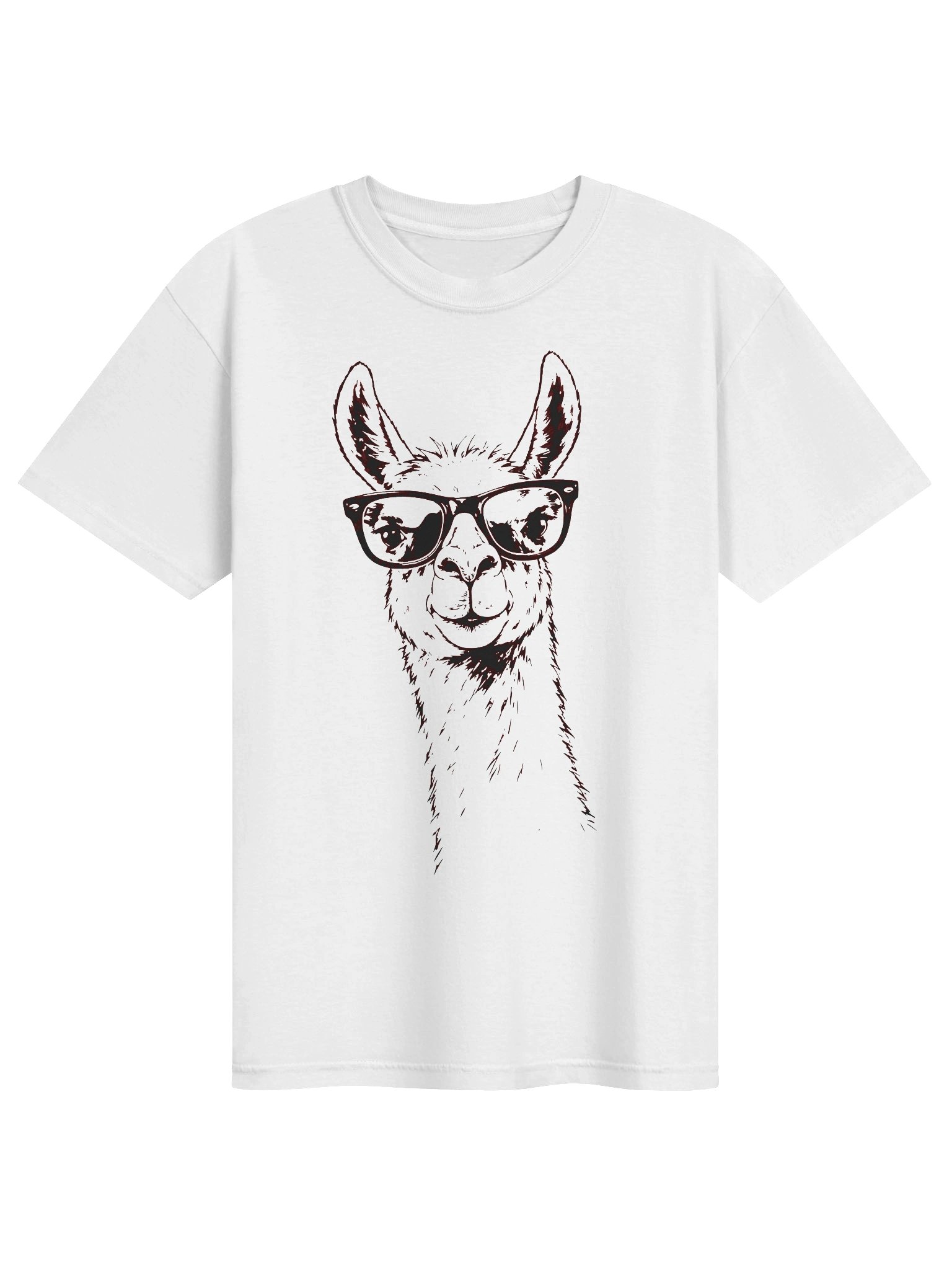 Spectacled Llama Line-Art Tee — Gear Camel product image (2)