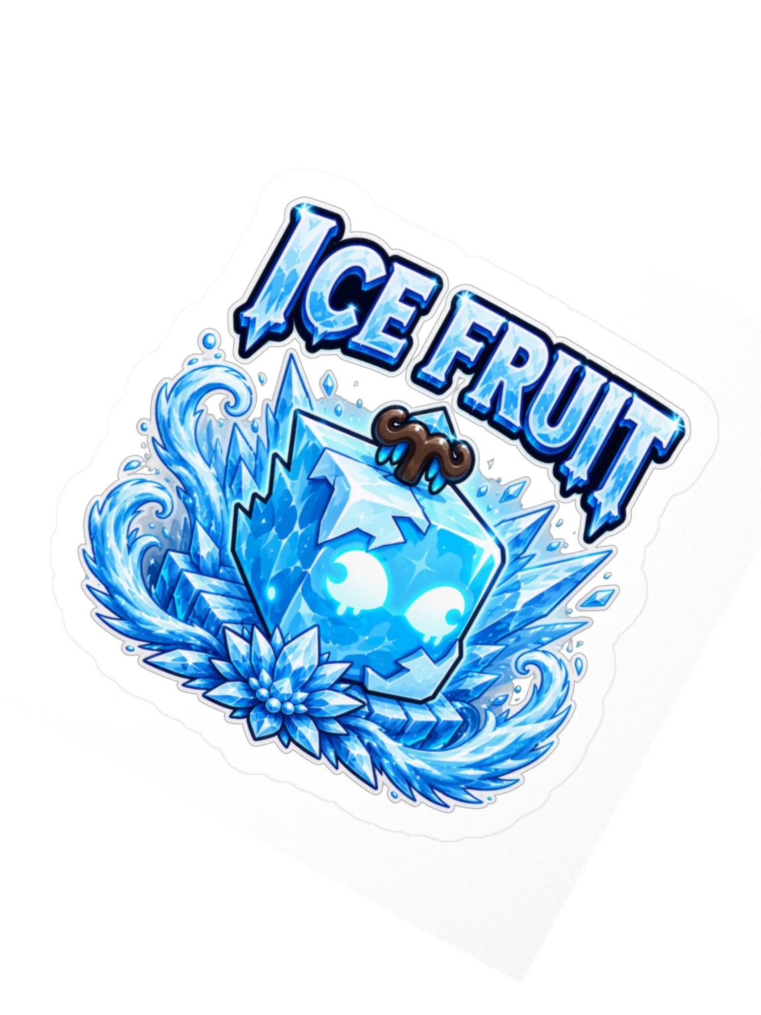 Ice Fruit Sticker 3x3" Blox Fruits Gamer Gift For Kids product image (2)