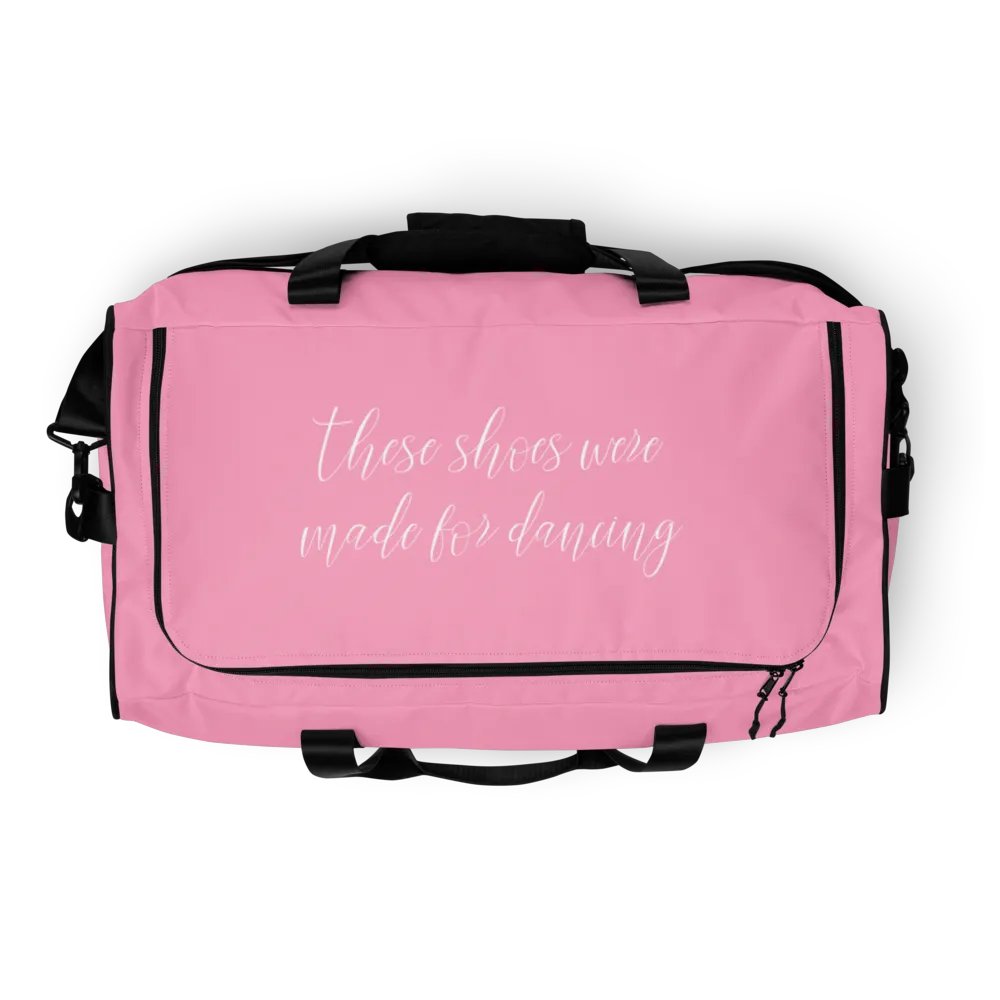 Large Dance Bag | Pink with White Logo and Quote product image (2)