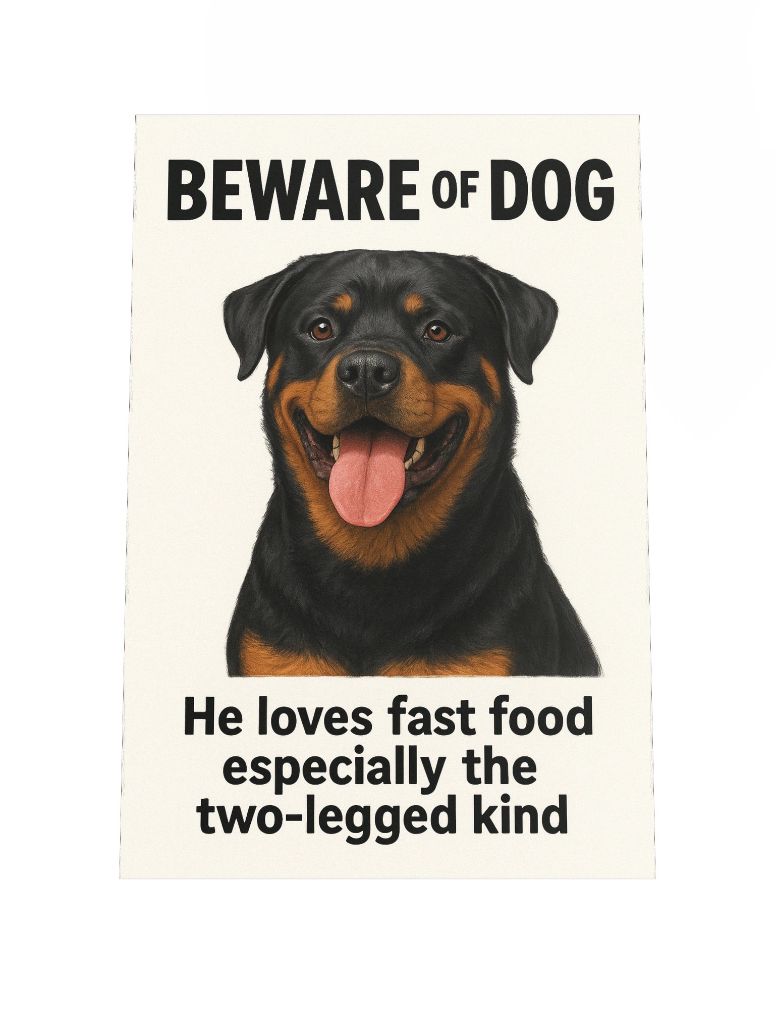 Beware of Dog Poster | Rottweiler Store