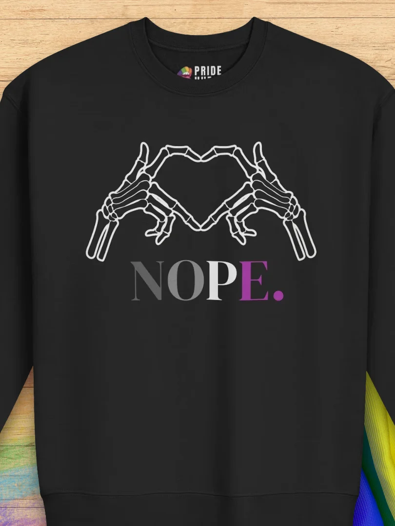 Nope Asexual Flag 💜 Sweatshirt product image (1)