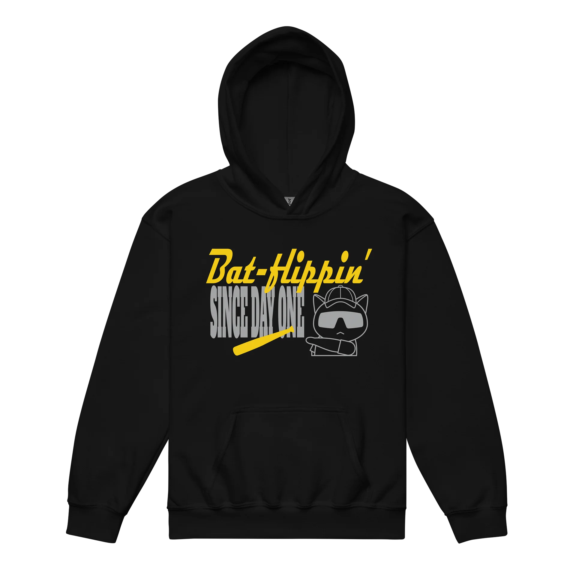 Baseball Cat (Bat-flippin' Since Day One) - Unisex Youth Hoodie product image (1)