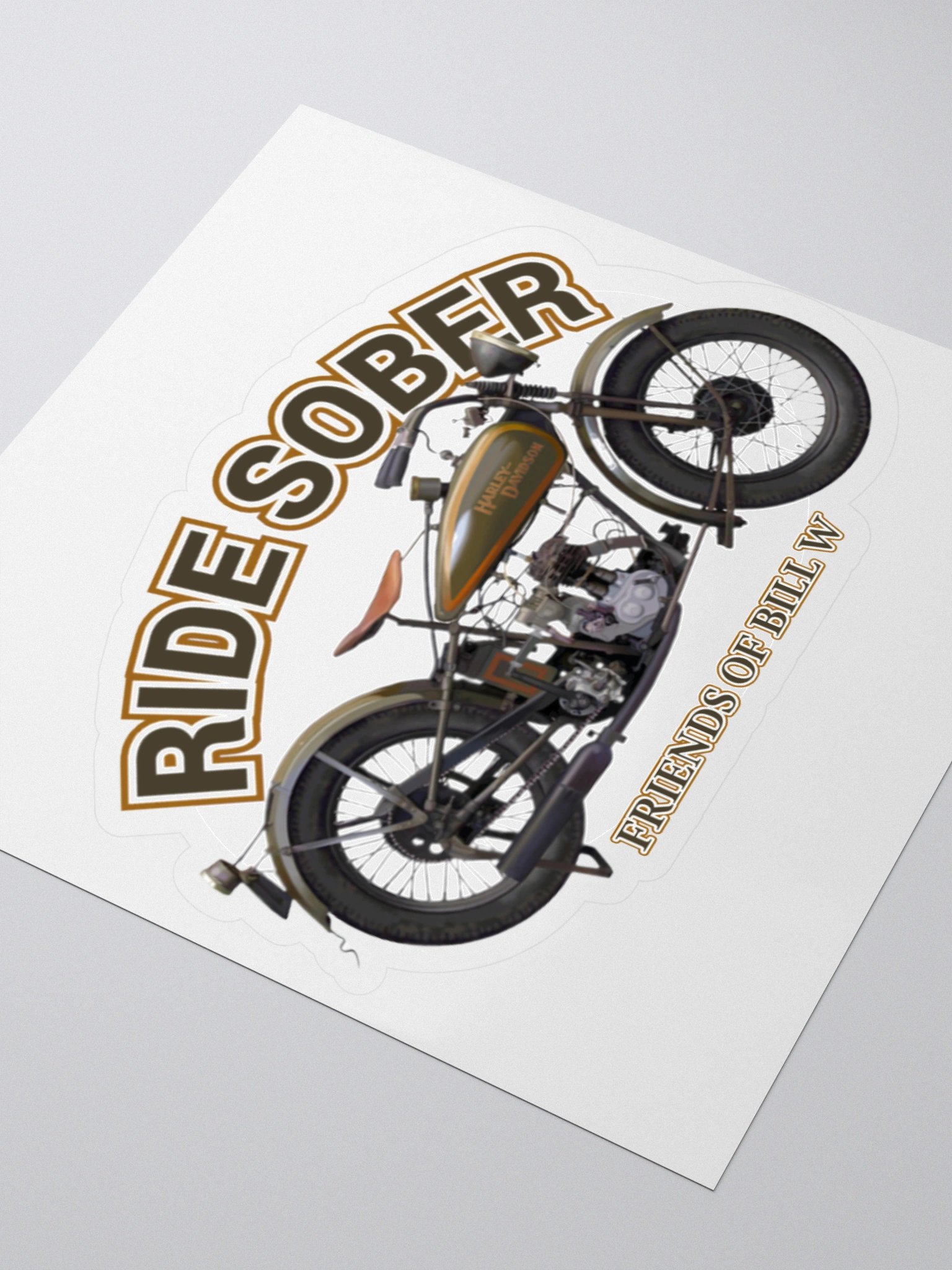 Ride Sober Vintage Motorcycle Sticker product image (3)