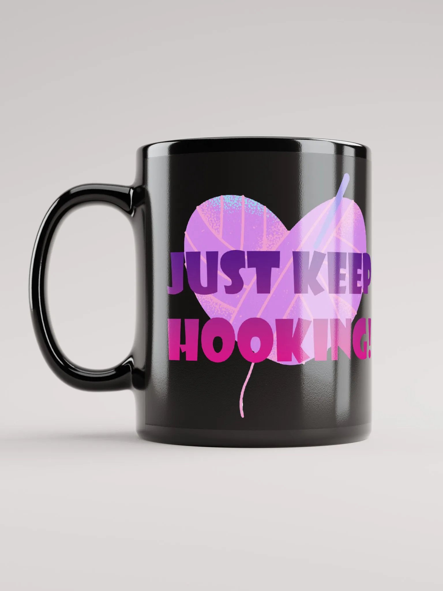 Just Keep Hooking Black Mug product image (6)