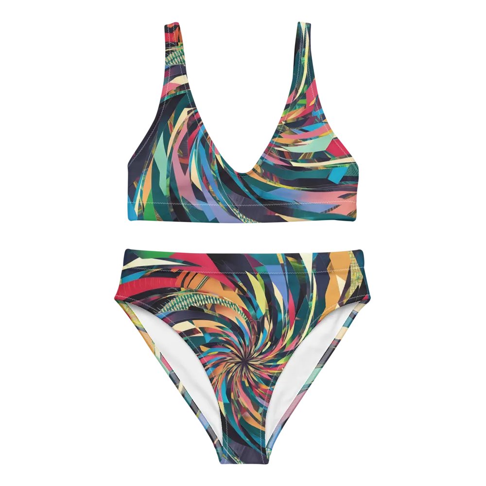 Abstract Lithographic Pattern Design High Waisted Bikini - V11 product image (8)