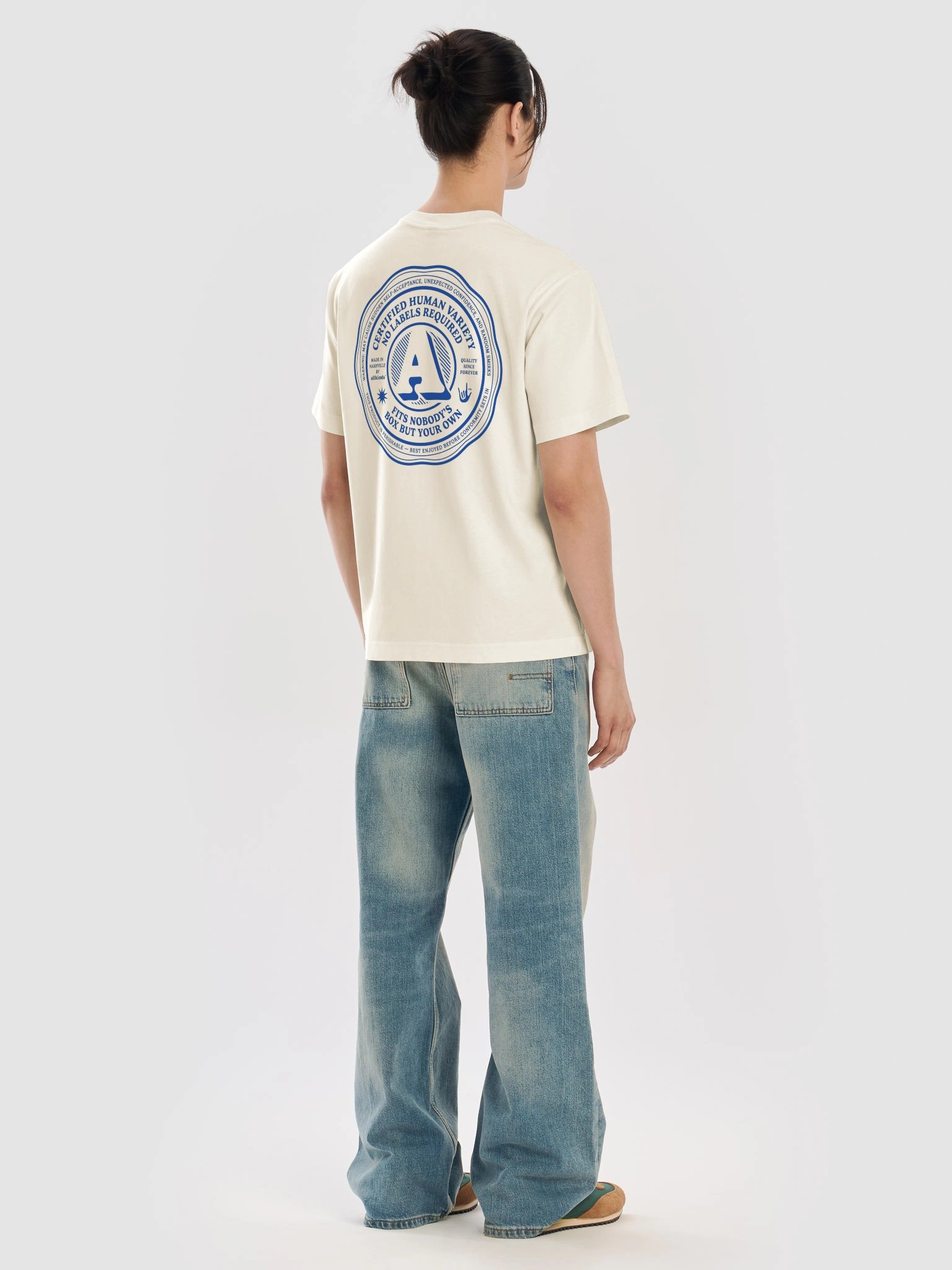 the 'labels' tee | double hit | light product image (6)