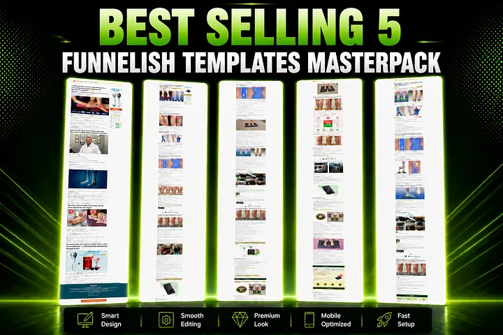 Best Selling 5 Funnelish Templates MasterPack product image (1)