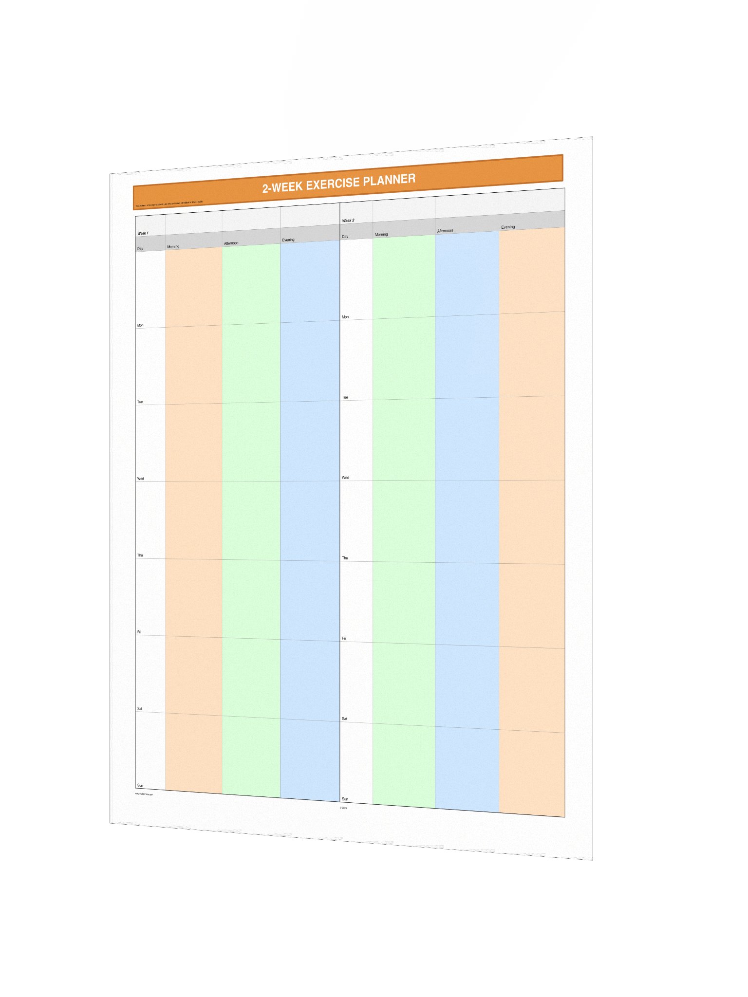 2 Week Exercise Planner product image (3)