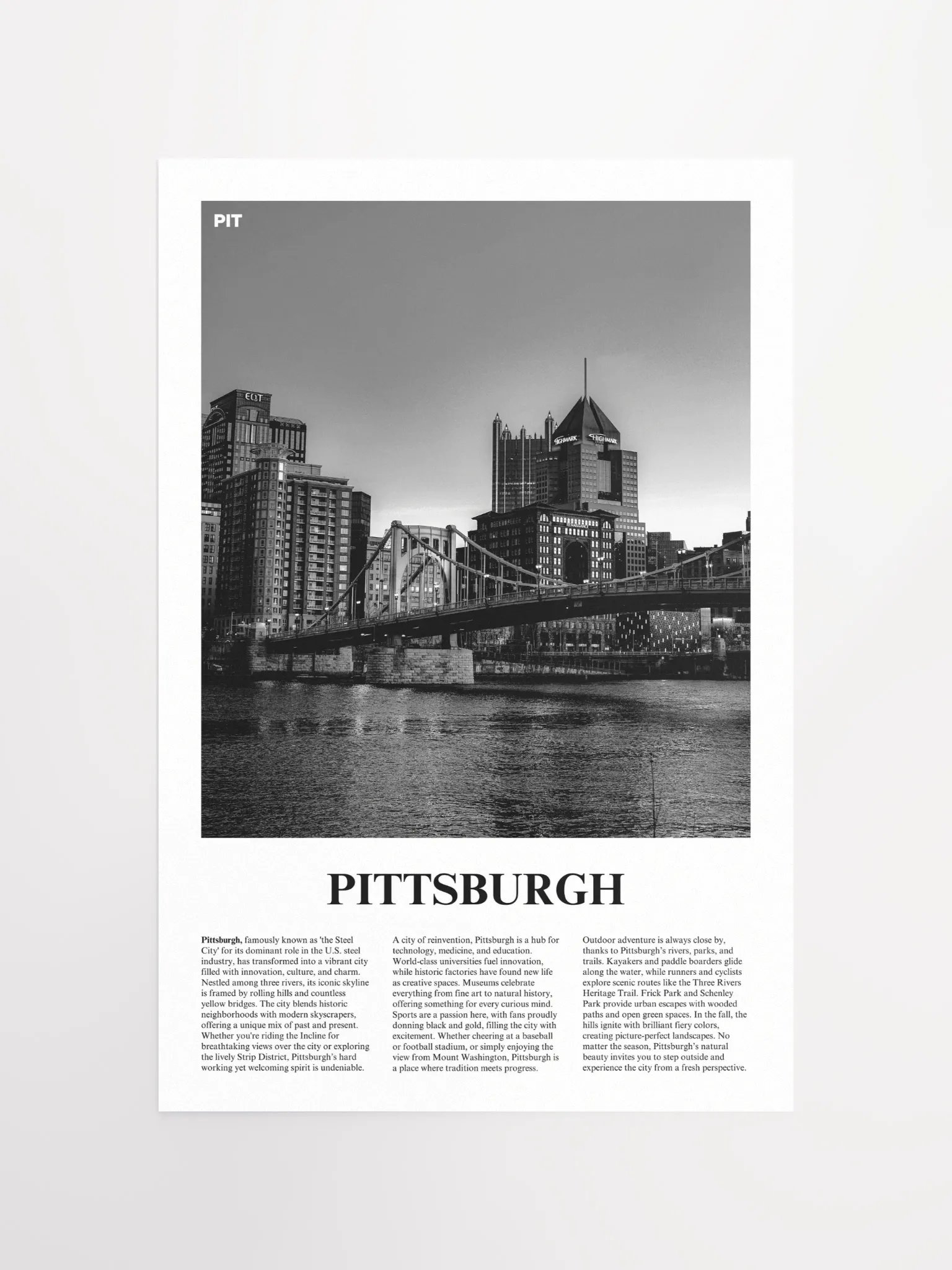 Pittsburgh 03 Newspaper Poster product image (5)