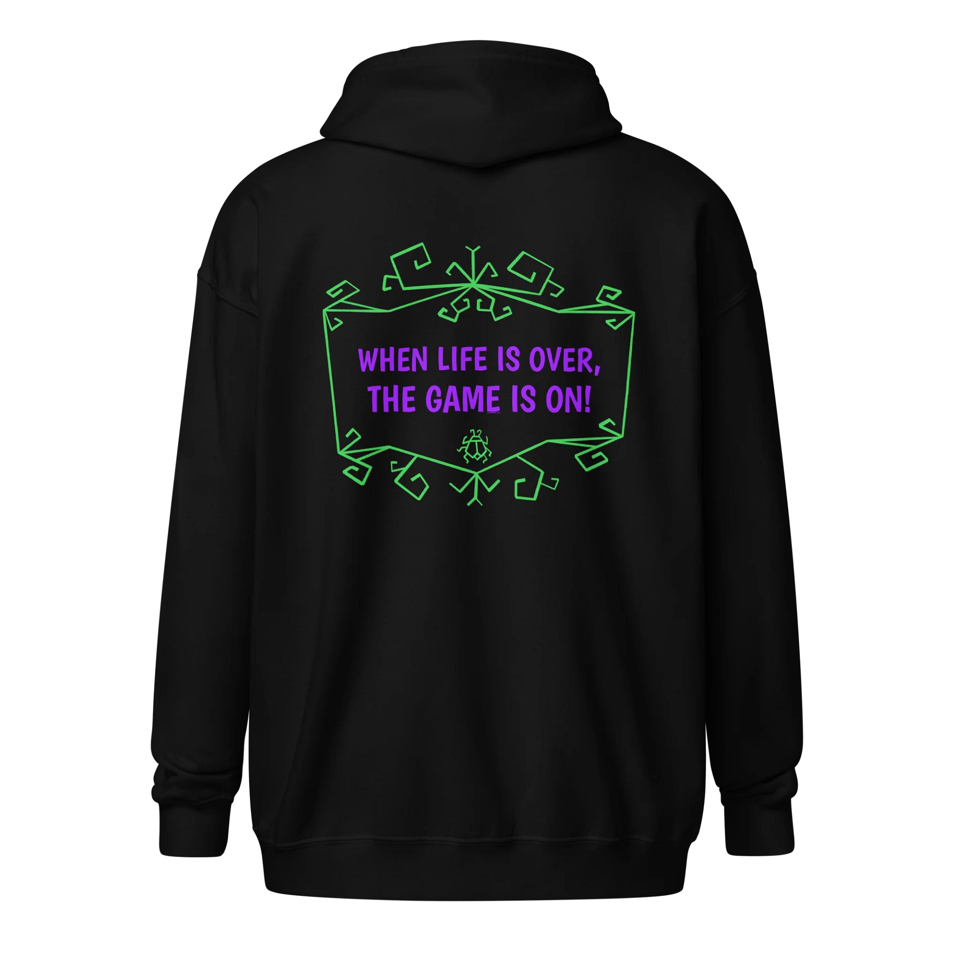[UM Designs] When Life Is Over, The Game Is On - Unisex Zip Hoodie product image (2)