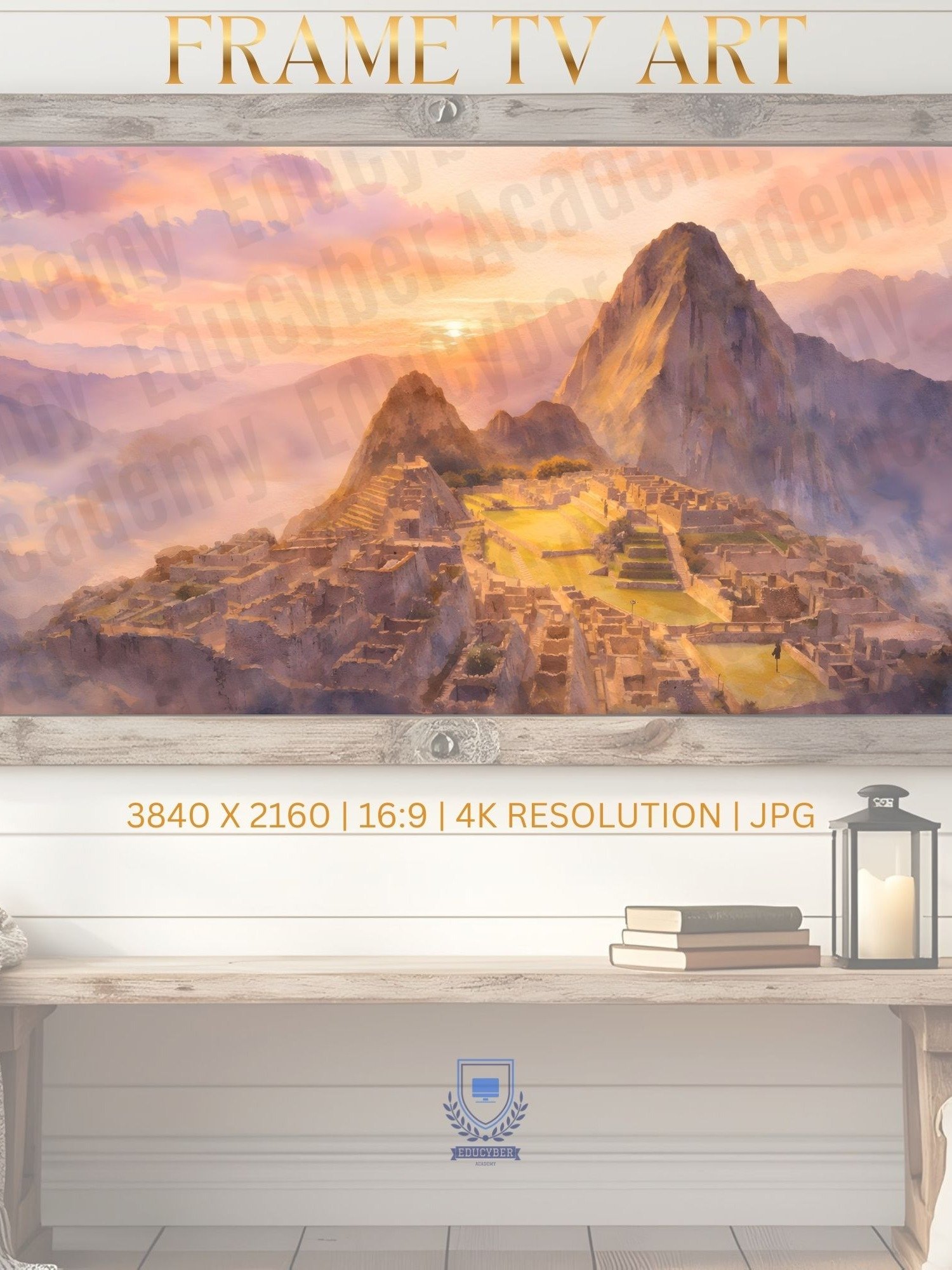 Modern Seven Wonders of the World Machu Pichu Frame TV Art, Desktop, and Laptop Wallpaper Background 4K Resolution Image product image (5)