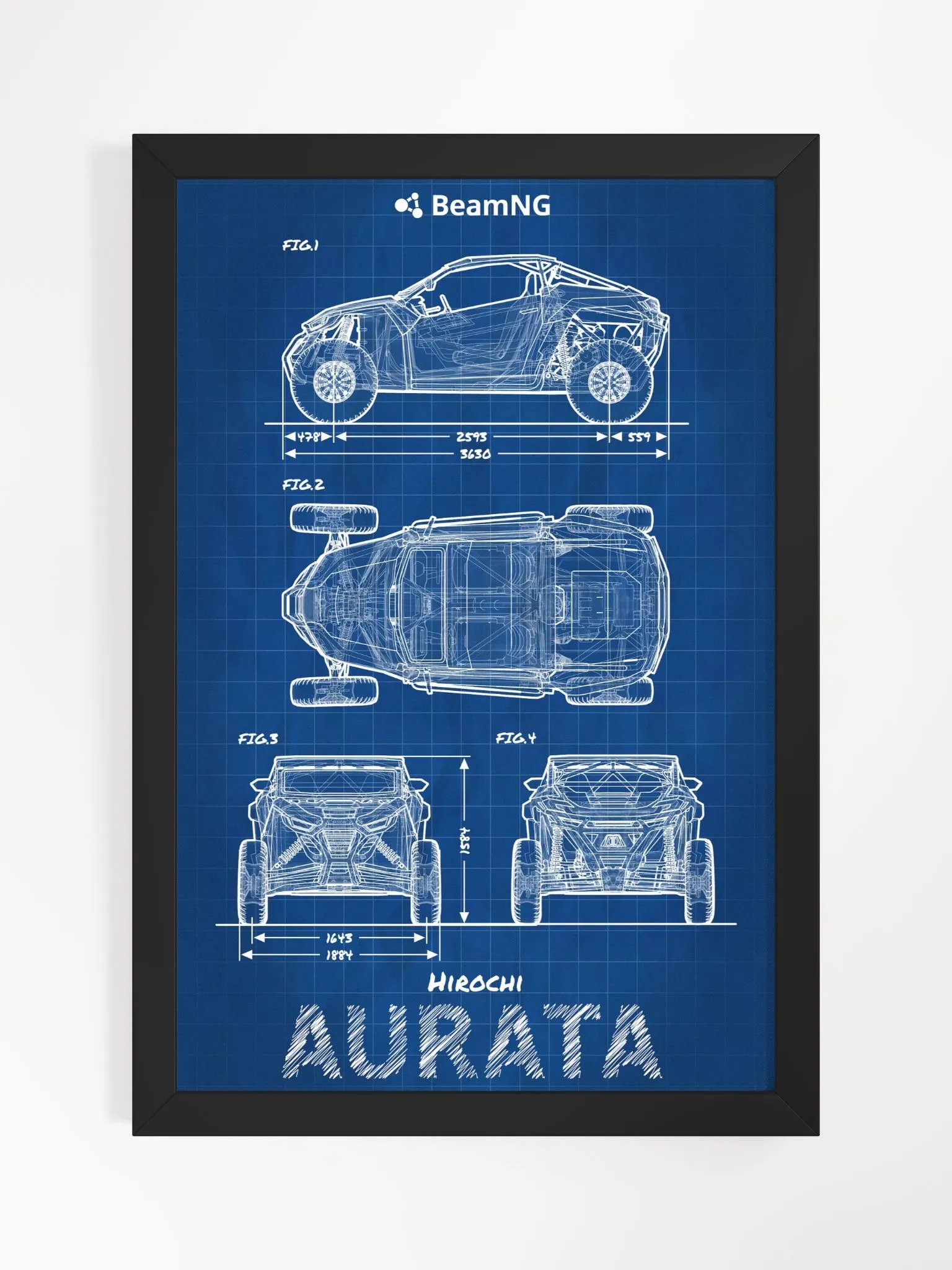 Framed Poster: Hirochi Aurata Blueprint product image (1)