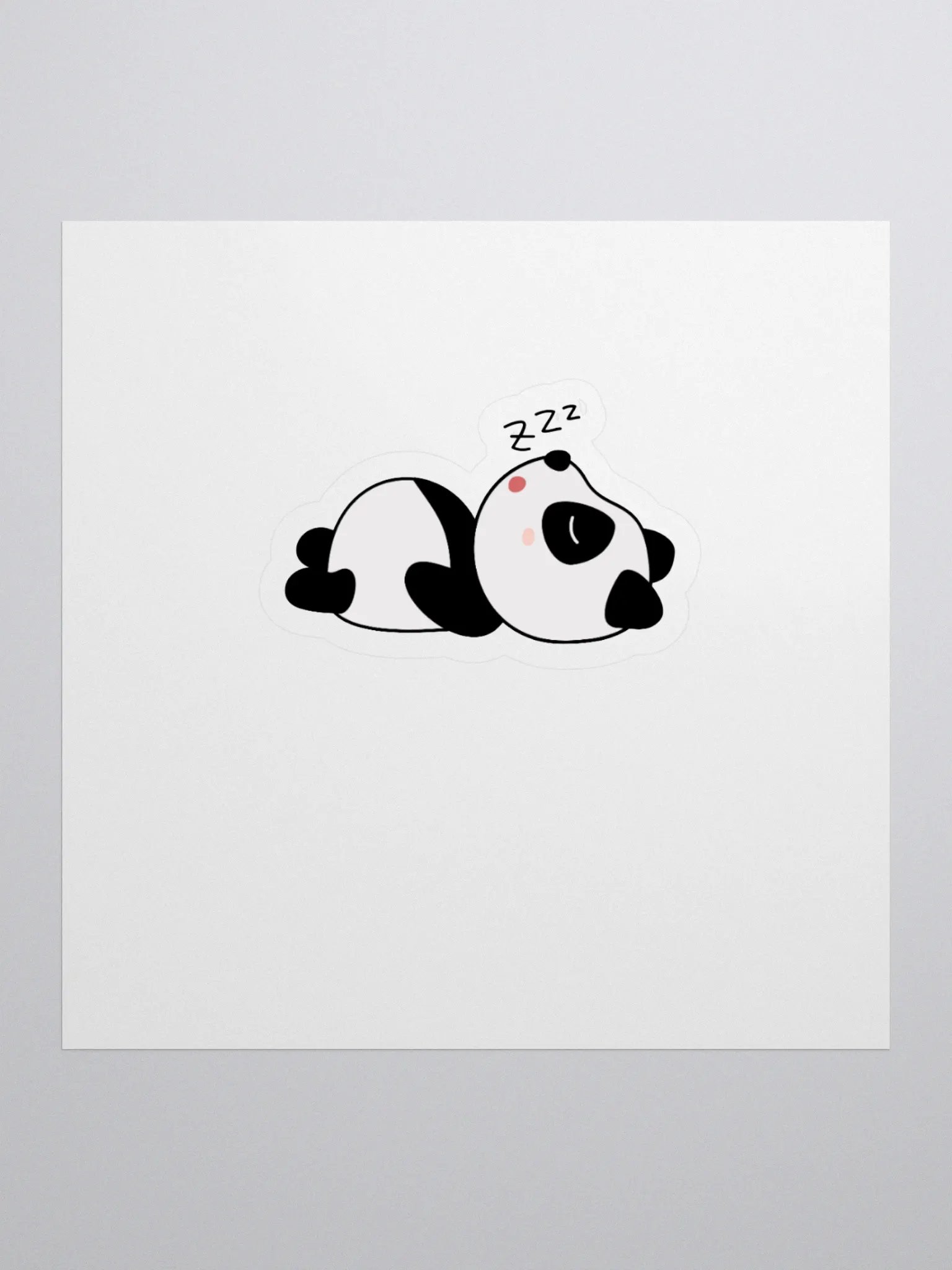 sleepy panda sticker product image (1)