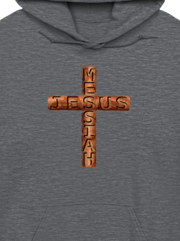 Jesus Messiah Engraved On A Rugged Cross Hoodie product image (2)