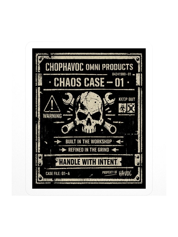Chaos Case — 01 (Workshop Warning Stamp) product image (1)
