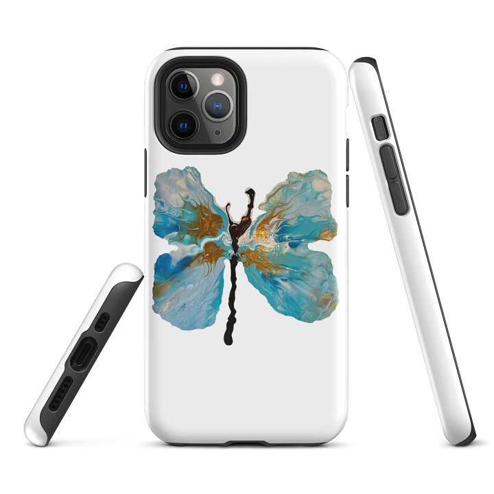 Gold and Blue Butterfly iPhone® Case product image (1)