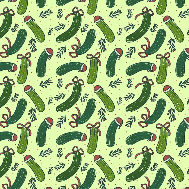 Christmas Dill Pickles Pattern