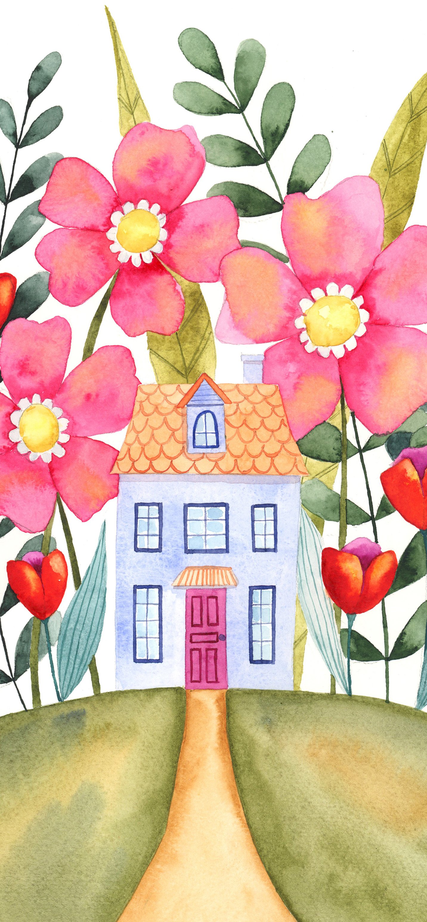 The Bloomhouse Phone Bundle - 8 Original Watercolor Phone Wallpapers product image (5)