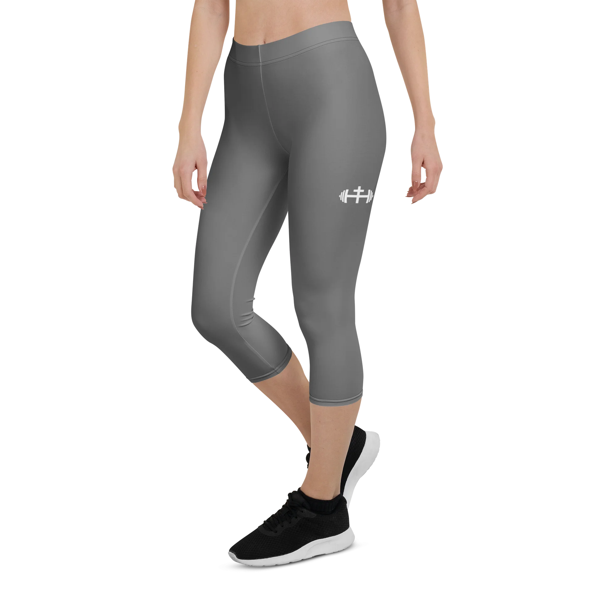 His House Womens Performance Crop Leggings - Grey product image (6)