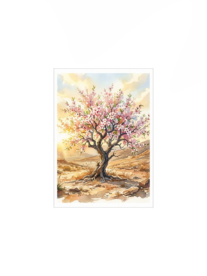 Golden Bloom — Watercolor Gnarled Tree Poster product image (3)