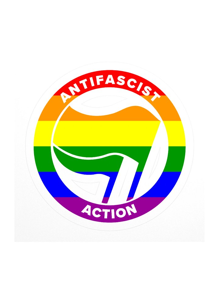 Antifa / LGBT Pride Kiss Cut Sticker product image (1)